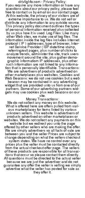 drivlighfo privacy