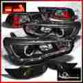08-14 Autoolusa Fits Lancer Blk Projector Drl Headlights Led Tail Lights Yel Fog