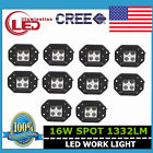 16a-sq 10x 16a-sq-s-led Unbranded Flush Mount Cree Led Work Light Spot Lamp Jeep