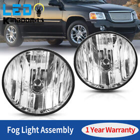 Beyim0001135be 2pcs Fog Lights For 2002-2009 Gmc Envoy Clear Front Bumper 880 27w Halogen Lamp