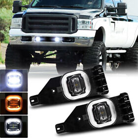 Mt0006653 2x Led Fog Lights Drl Turn Signal For Ford F250 F350 F450 F550 Super Duty 05-07