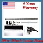 38in108w Carbole Spot Flood Combo Work Driving Boat Truck Suv Offroad