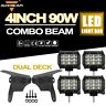 Boc15190530 4pcs 4inch Led Spot Light Pods And Mount Bracket For Jeep Wrangler Jl Gladiator Jt