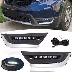Bike-046 751300248295 For Honda Crv Cr-v 2017-2019 Led Drl Daytime Running Fog Lamp Lights With Brackets