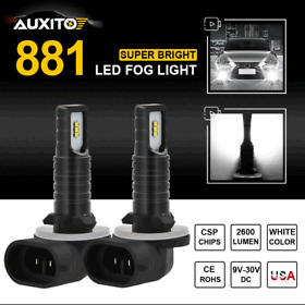 Auxito-h-077-722 881 886 894 896 Csp Led Fog Light Car Driving Bulbs Replace Halogen 2600lm 6000k