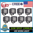 8x 24w-spot-led Unbranded Square Cree Led Cube Pods Work Light Spot Truck