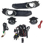 9225-0311s Aftermarket Replacement Set Clear Fog Lamps Kit Bezel Bulb Wiring
