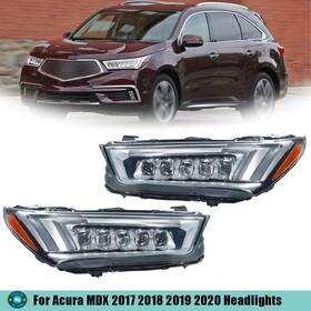 Apt1958 A-parts-a Led For Acura Mdx 2017 2018 2019 2020 Right Left Side Headlight Black Housing