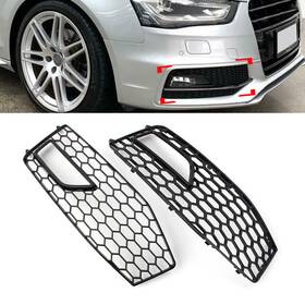 Abcfiveus 920001541398 For Audi A4 B8.5 S4 Rs4 2013-2015 Front Bumper Grille Cover Honeycomb Usa
