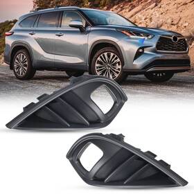 Advan-autowiki 755205900692 Front Bumper Fog Light Bezels Cover For 2020-2024 Toyota Highlander Left Right