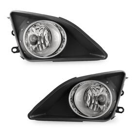 Advan Version 782560380005 For 2009-2010 Toyota Corolla Pair Fog Lights Clear Lamps Wiring Switch Bezel