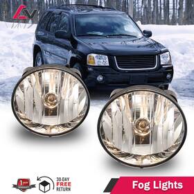 Advan Version 782560380265 For Gmc Envoy 2002-09 Clear Lens Pair Bumper Fog Lights Front Replacement Lamps
