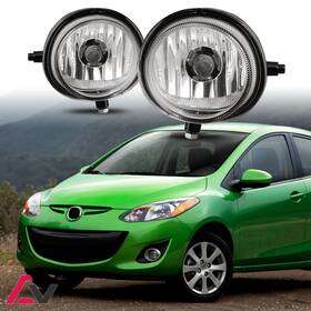 Advan Version 848063002889 Pair Bumper Fog Lights 2004-2015 For Mazda Clear Lens Replacement Bulbs