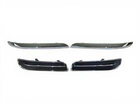 Aftermarket Products 11-14 300 4pc New Front Bumper Trim Fog Light For Chrysler Chrome-black Plastic
