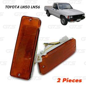 A-ts194162 Aftermarket Products Set Lh Rh Orange Front Bumper Light Lamp For Toyota Hilux Mk2 Ln50 L56 1985 - 88