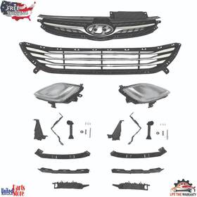Eb1zwfela1110pc Aftermarket Products For 2011-2013 Elantra Front Bumper Upper Lower Grille Fog Light Kit Brackets 10p Eb1zwfela1110pc Aftermarket Products For 2011-2013 Elantra Front Bumper Upper Lower Grille Fog Light Kit Brackets 10p