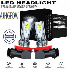 Ajhgfow 628635603344 Led Fog Light Bulbs H8 H16 H11 Bulb White 6500k High Power Drl Lamp
