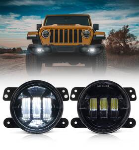 Al036k1001 Alphalumin 4 Inch Round Led Fog Lights For Dodge Journey 2009-2018 40w Bumper Driving Lamp Pair