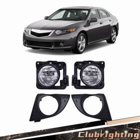 Cb2112749 Antoc Tool For Acura Tsx 2009 2010 Fog Lights Lamps With Cover Kits Clear Lens Right&left Side