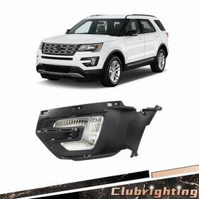 Cb3918406 Antoc Tool For Ford Explorer 2016-2017 Fog Lights Lamps Assy With Black Bezel Driver Left Side
