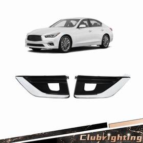 Cb4135066 Antoc Tool For Infiniti Q50 2018 2019 2020 Fog Lights Lamps Black Cover Right&left Side