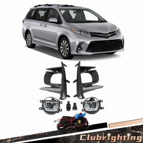 Cb5464856 Antoc Tool For Toyota Sienna 2018 2019 2020 Fog Lights Lamps With Bezel Kits Right&left Side