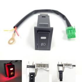 Aocarso-mve-fosw-0002r-wwi Aocarso For 2004-2009 Toyota Prius Fog Lights On/off Switch Plug Red Led Push Button
