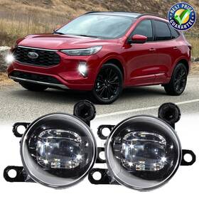 7732023raqn Aqj For Ford Escape 2023 Pair Bumper Led White Fog Lights Driving Lamps