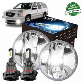 Aqj-5202-fog Aqj For Chevrolet Suburban 2500 2007-2013 Pair With Led Fog Lights Driving Bumper Lamps