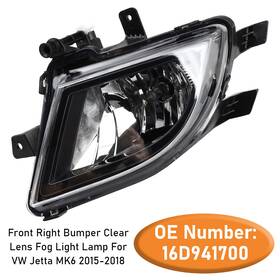 16d941700 Artudatech Front Right Bumper Clear Lens Fog Light Lamp For Vw Volkswagen Jetta 2015-18 Ca