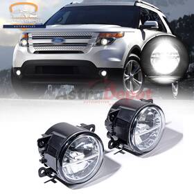 Xml2 Astradepot 934668118862 For 2011-2014 Ford Explorer 80w Led Fog Lights Lamp Replacement Clear Lens