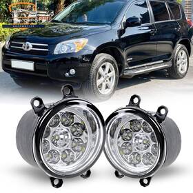 Astradepot 934669119509 1 Pair 9-led Fog Lights Bumper Driving Lamp Bulb For 2007-2012 Toyota Rav4 Camry