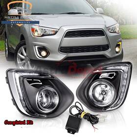 Astradepot 934669119653 Drl Daytime Running Fog Light Kit Cover For Mitsubishi Outlander Sport 2013-2015