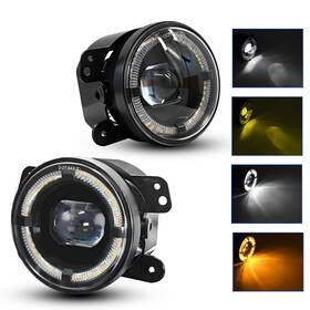 Auimsocor1895 Auimsoco 2x 4 Inch Round Led Fog Lights Halo Driving For 1992-2001 Am General Hummer