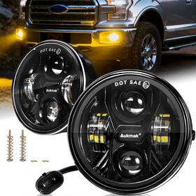 2099f15yl Aukmak Upgraded Amber Led Fog Lights For Ford F150 2006-2014 Yellow