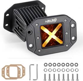 Auto Buero 611040105787 Flush Mount Led Pods With Amber Daytime Drl Light