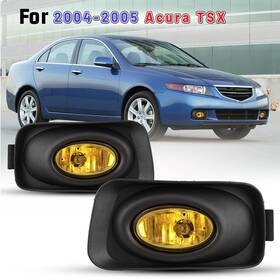30-0001-y Autofree For 2004-2005 Acura Tsx Yellow Fog Lights Driving Lamps Bumper Wiring Kit 1 Pair