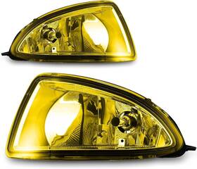30-0033-12 Autofree Replacement Fog Lights For 2004-2005 Honda Civic Pair Yeollw Lens With Wiring Kit