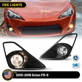 30-0339-09 Autofree Pair Fog Lights For 2013-2016 Scion Fr-s Clear With Bezel Cover Wirings Switch Kit