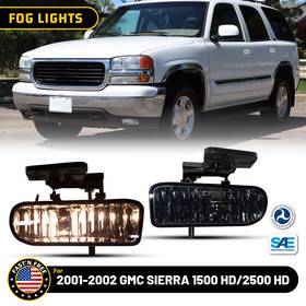 30-0388-11 Autofree Pair Fog Lights For 1999-2002 Gmc Sierra /01-06 Yukon Clear Bumper With Bulbs