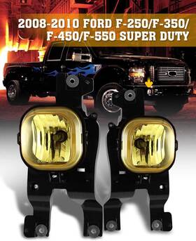30-0393-12 Autofree For Ford 2008-2010 F-250 F-350 F-450 F-550 Super Duty Bumper Fog Lights Yellow