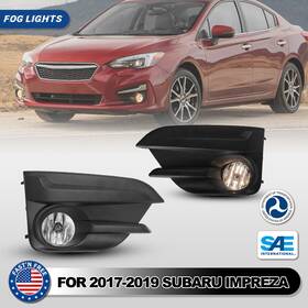 30-0550-09 Autofree Fog Lights For 2017-2019 Subaru Impreza Clear Pair Front Lamps With Wiring Switch