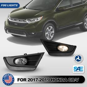 30-0561-09 Autofree For 2017-2019 Honda Cr-v Pair Fog Lights Driving Lamps Clear With Wiring Switch Kit