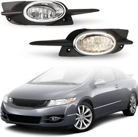 Um30-0317-09 Autofree For 2009-2011 Honda Civic 2 Door Coupe Fog Lights Front Bumper Driving Lamp Pair