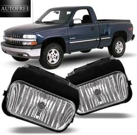 Wj30-0187-09 Autofree Pair Fog Lights For 2003-2007 Chevy Silverado Avalanche Clear Bumper Front Lamps