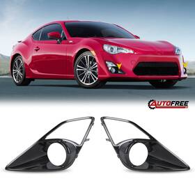 Wj30-0339 Autofree Fog Light Bezels For 2013-2016 Scion Fr-s/toyota 86 Gloss Black Abs Direct Fit