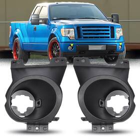 Wj30-0609 Autofree Fog Light Bracket For 2009-2010 Ford F-150 Bezel Cover Lights Set