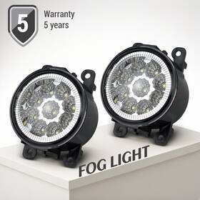 Autolampforyou 734616905236 Front Clear Lens Led Bumper Fog Lights Lamps Fit Mitsubishi Outlander 2007-2019