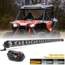 Autolightclub 9610zbs Roof 32 Inch Slim Led Light Bar Dual Color Amber For Polaris Rzr Xp 4 1000 900 800