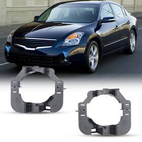 30-0153-09 Autoparts Fog Lights Bezels For 2007-2009 Nissan Altima Sedan Black Lamps Cover Left Right